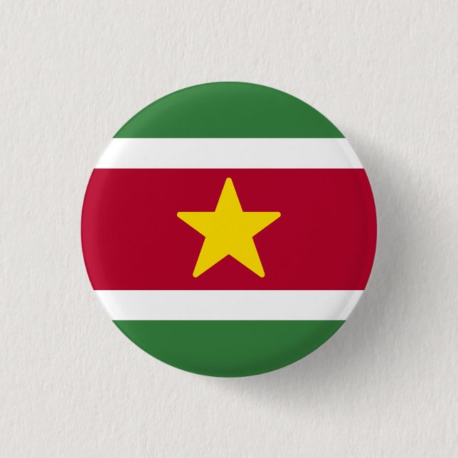 Flag of Suriname 1 Inch Round Button (Front)