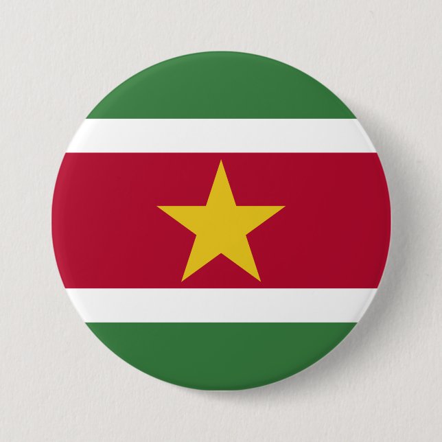 Flag of Suriname 3 Inch Round Button (Front)