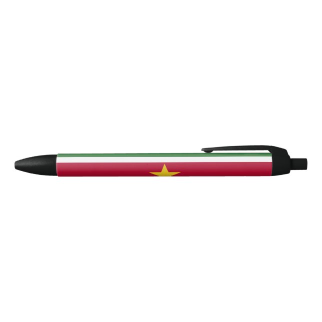 Flag of Suriname Black Ink Pen (Top)