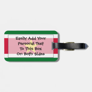Flag of Suriname Easy ID Personal Luggage Tag
