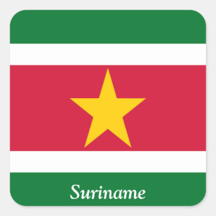 Flag of Suriname Square Sticker