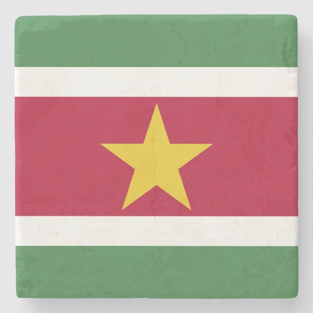 Flag of Suriname Stone Coaster (Front)
