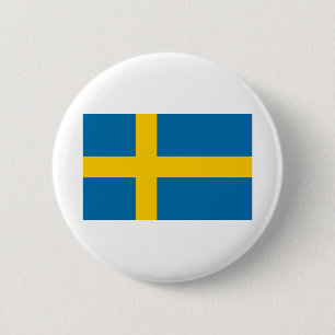 Flag of Sweden 2 Inch Round Button