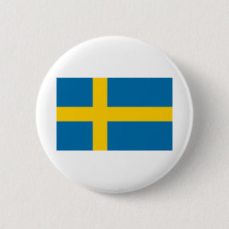 Flag of Sweden 2 Inch Round Button