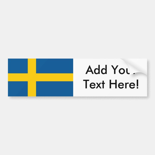Flag of Sweden Bumper Sticker (Front)
