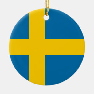 Flag of Sweden Ceramic Ornament