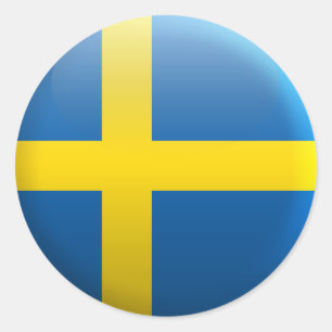 Flag of Sweden Classic Round Sticker