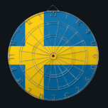 Flag of Sweden Dartboard<br><div class="desc">Flag of Sweden - Sveriges flagga</div>