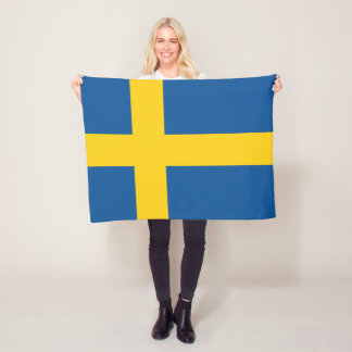 Flag of Sweden Fleece Blanket
