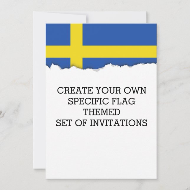 Flag of Sweden Invitation (Front)