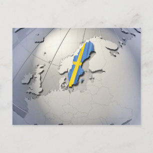 Flag of Sweden Postcard