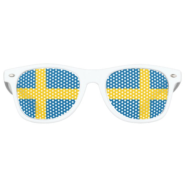 Flag of Sweden Retro Sunglasses (Front)
