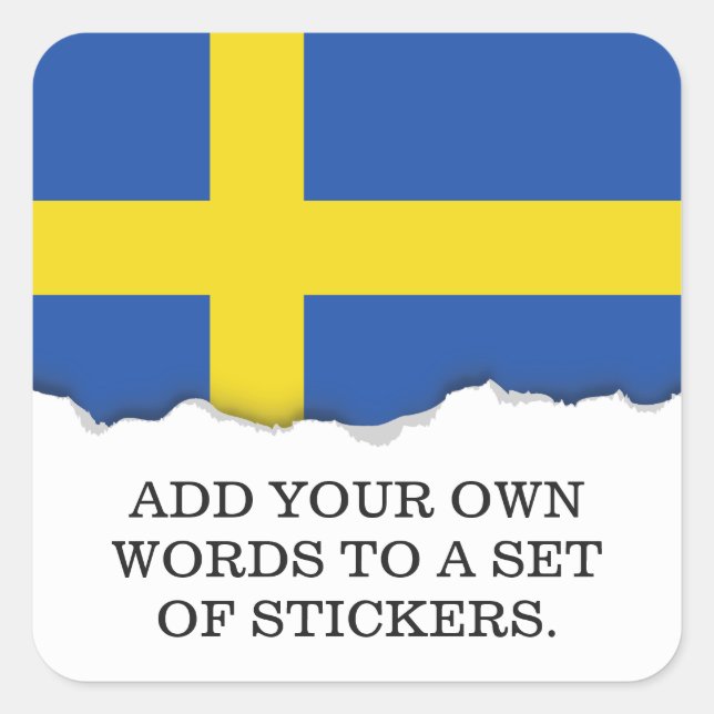 Flag of Sweden Square Sticker (Front)