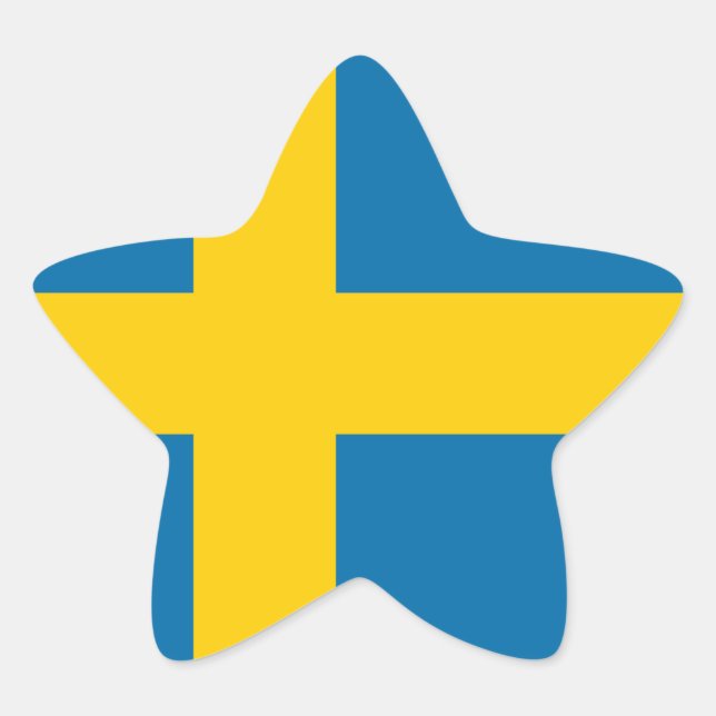Flag of Sweden Star Sticker (Front)