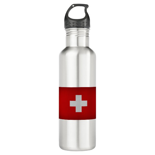 Flag of Switzerland 710 Ml Water Bottle (Front)