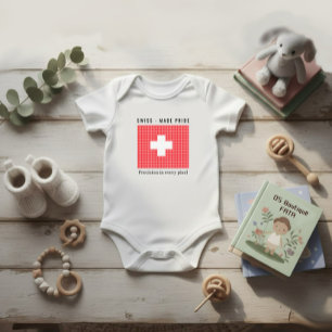 Flag of Switzerland Baby Bodysuit