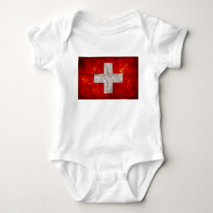 Flag of Switzerland Baby Bodysuit