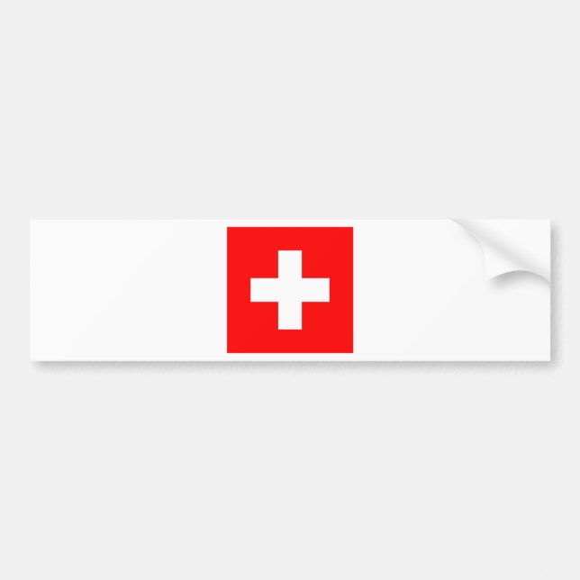 Flag of Switzerland Bumper Sticker (Front)