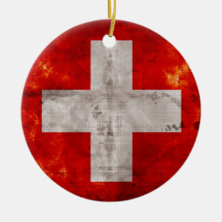 Flag of Switzerland Ceramic Ornament