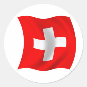 Flag of Switzerland Classic Round Sticker