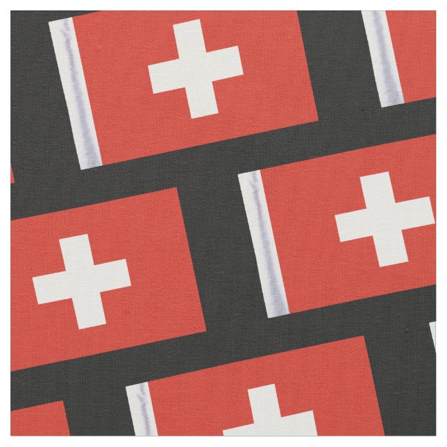 Flag of Switzerland Customizable Fabric (Close Up)