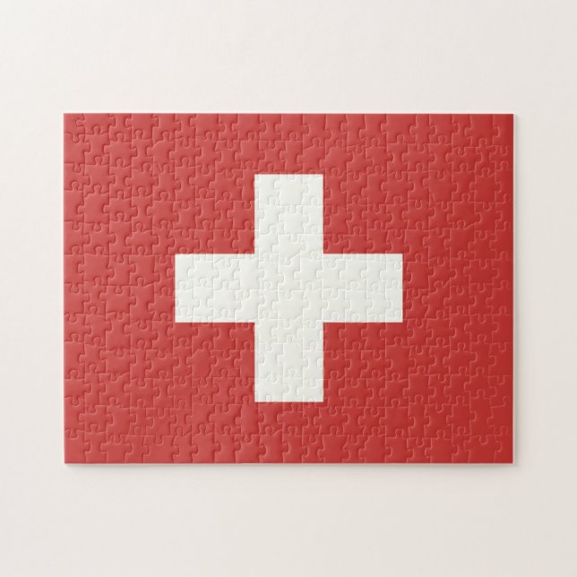 Flag of Switzerland Jigsaw Puzzle (Horizontal)