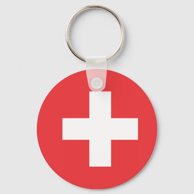 Flag of Switzerland Keychain (Front)