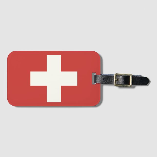 Flag of Switzerland Luggage Tag (Front Horizontal)