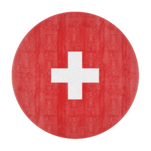 Flag of Switzerland modified - Switzerland - Suiss Cutting Board