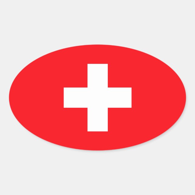 Flag of Switzerland Oval Sticker (Front)