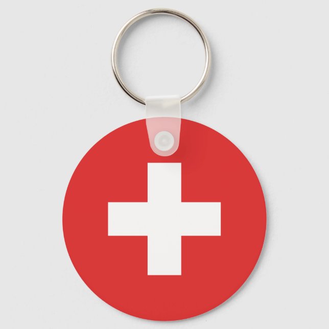 Flag of Switzerland – Schweiz – Suisse Keychain (Front)