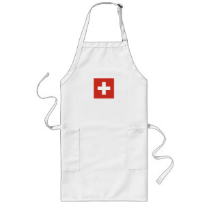 Flag OF Switzerland - Switzerland - Suisse - Long Apron