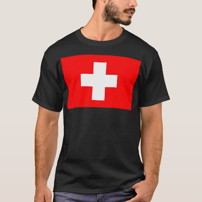 Flag Of Switzerland T-Shirt (Front)
