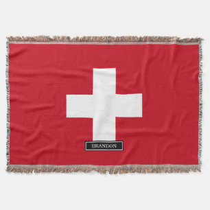 Flag of Switzerland Throw Blanket