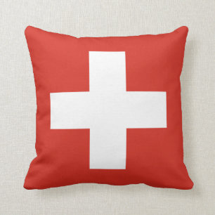 Flag of Switzerland Throw Pillow
