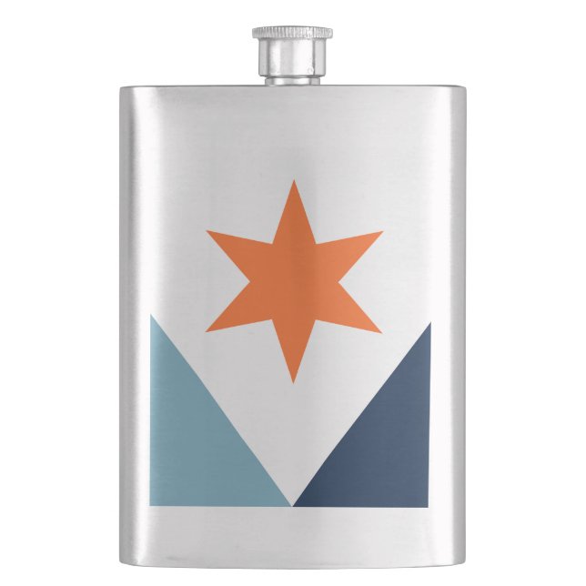 Flag of Syracuse, New York Hip Flask (Front)