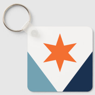 Flag of Syracuse, New York Keychain