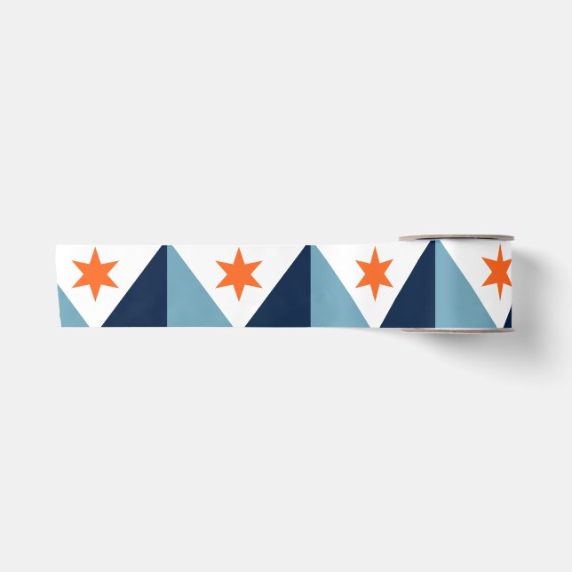 Flag of Syracuse, New York Satin Ribbon (Front)