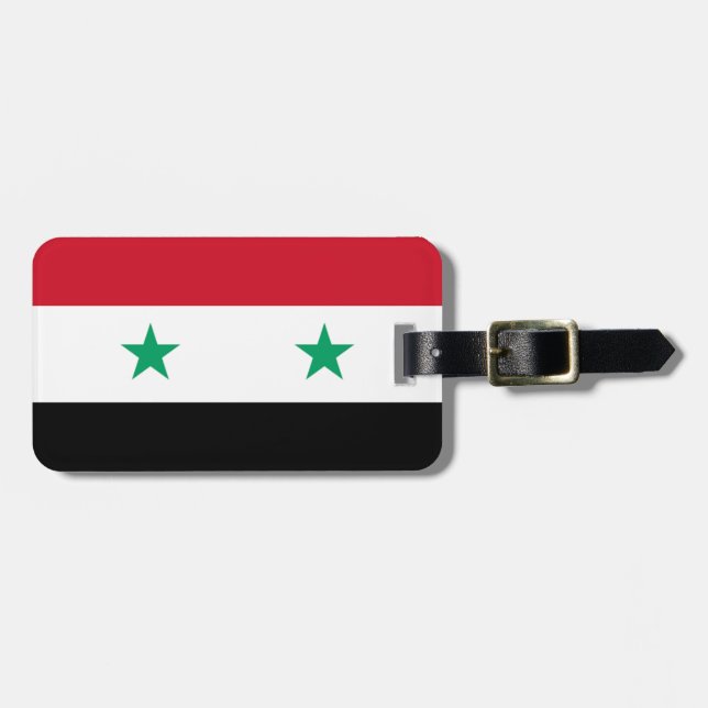 Flag of Syria Easy ID Personal Luggage Tag (Front Horizontal)