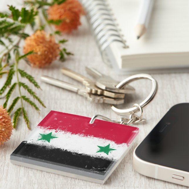 Flag of Syria Keychain (Front Right)