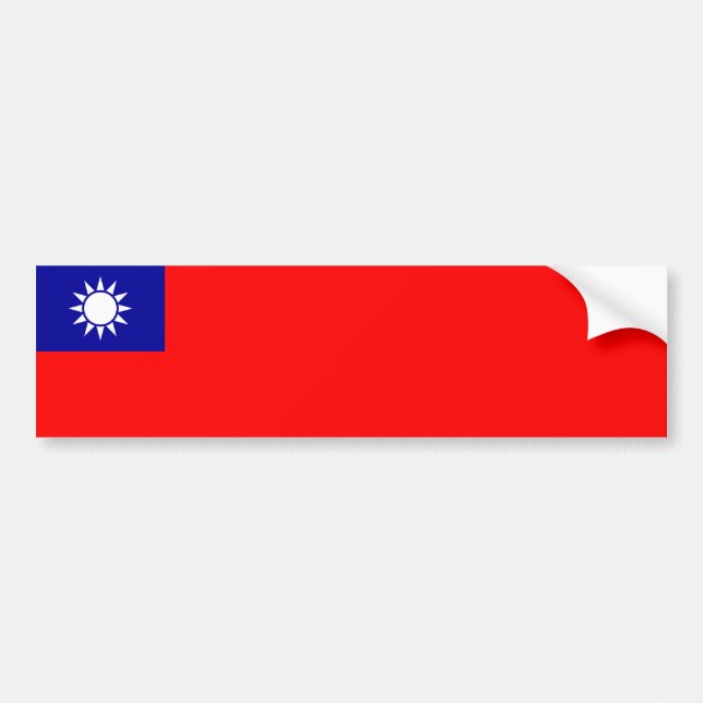Flag of Taiwan Bumper Sticker (Front)