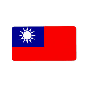 Flag of Taiwan Labels