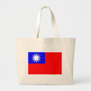 Flag of Taiwan Large Tote Bag