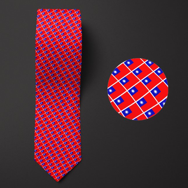 Flag of Taiwan Pattern Tie (Creator Uploaded)
