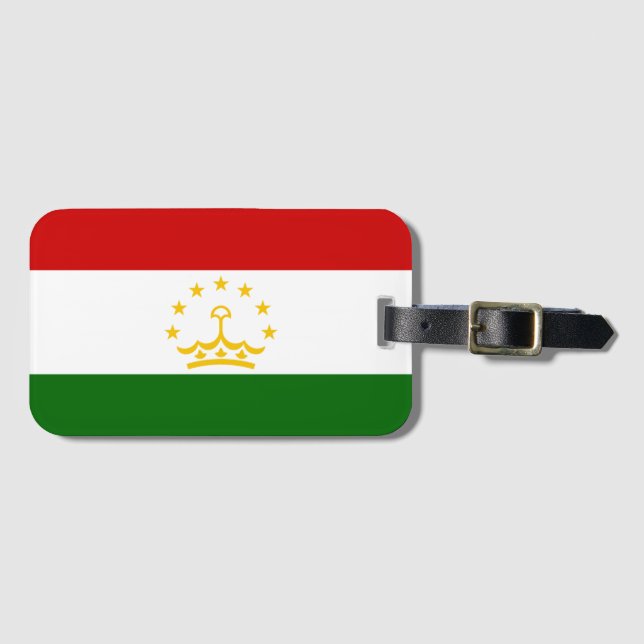 Flag of Tajikistan Luggage Tag (Front Horizontal)