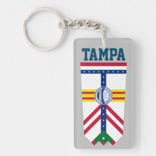 Flag of Tampa, Florida Keychain
