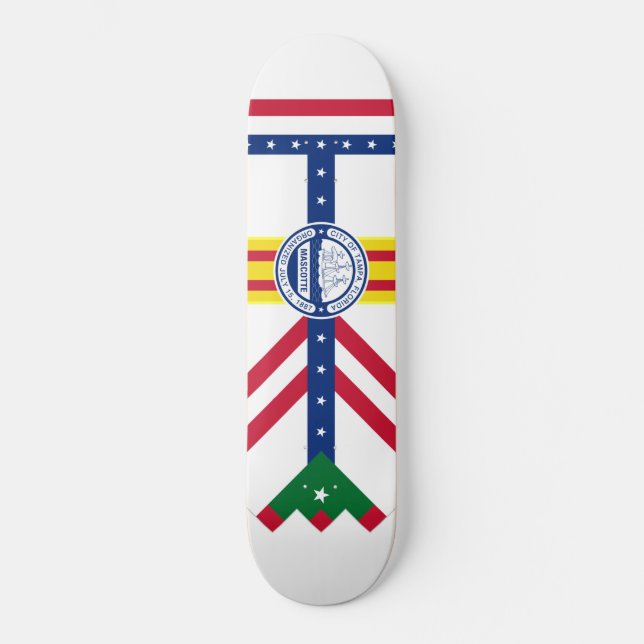 Flag of Tampa, Florida Skateboard (Front)
