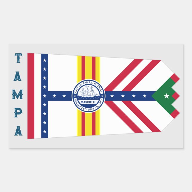 Flag of Tampa, Florida Sticker (Front)