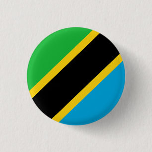 Flag of Tanzania 1 Inch Round Button