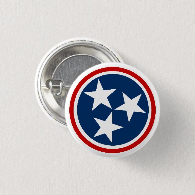 Flag of Tennessee 1 Inch Round Button (Front & Back)